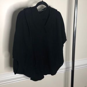 Black, loose sweater